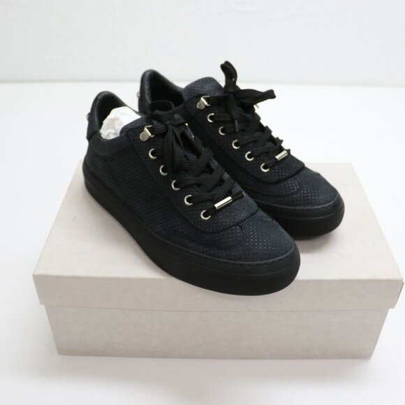 Jimmy Choo Ace Sneakers Point Embossed Nubuck/Stars | Black | - Picture 1 of 6